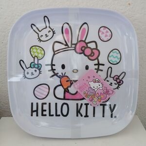 Hello Kitty Pink and White Dinnerware Plates